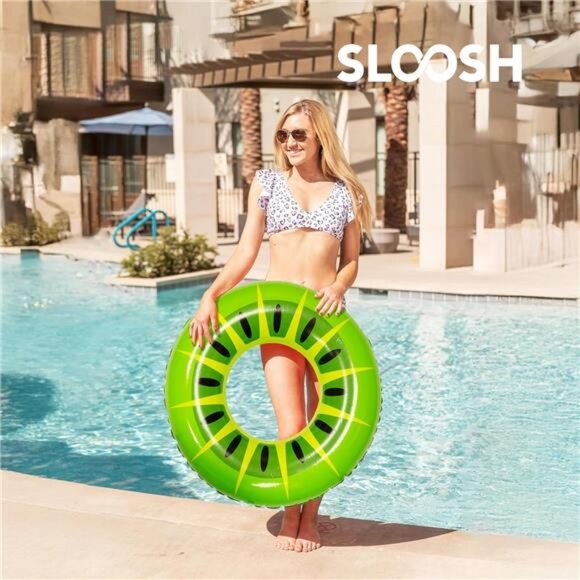 Inflatable Swim Tube Raft (3 pack) with Summer Fruits Painting, Pool Toys - Picture 2 of 8